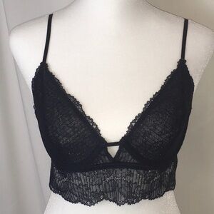 FREE People Black Lace Alyssa Underwire Bra